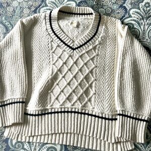 Anthropologie The Tillie V-Neck Pullover Sweater Sz M